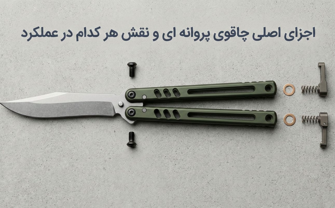 اجزای چاقوی پروانه ای